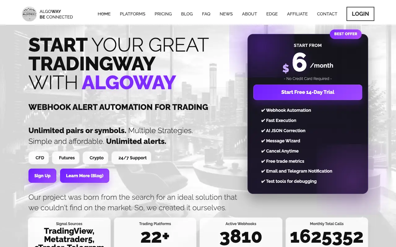 AlgoWay: главная страница algoway.trade 30 сентября 2026