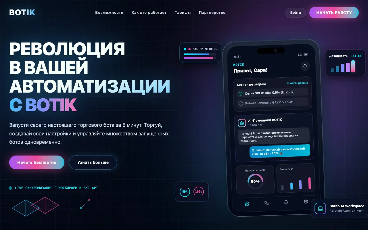 BOTIK: главная страница botik.online 30 сентября 2026