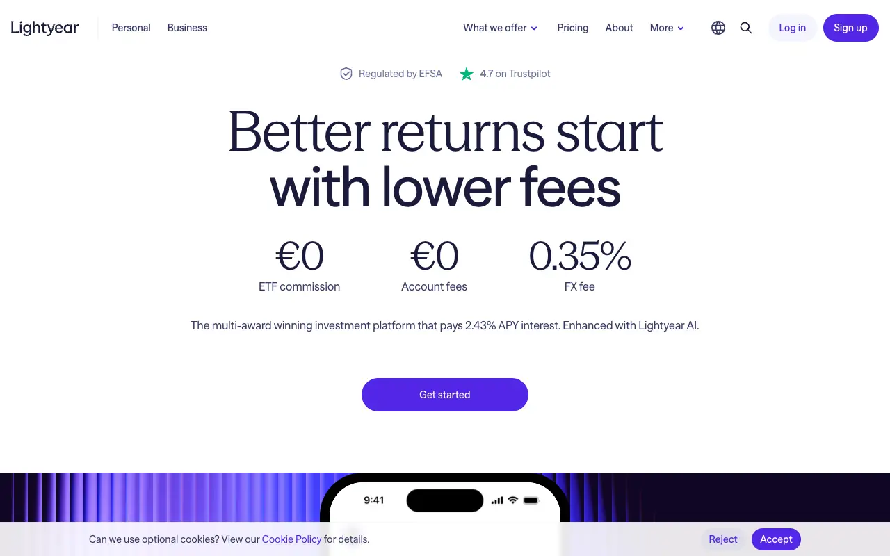 Lightyear: главная страница lightyear.com 30 сентября 2026