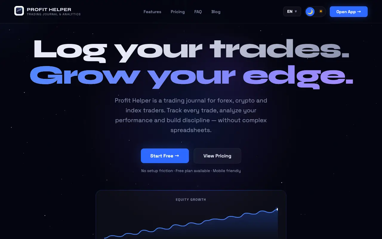 Profit Helper: страница profithelper.app/en 30 сентября 2026